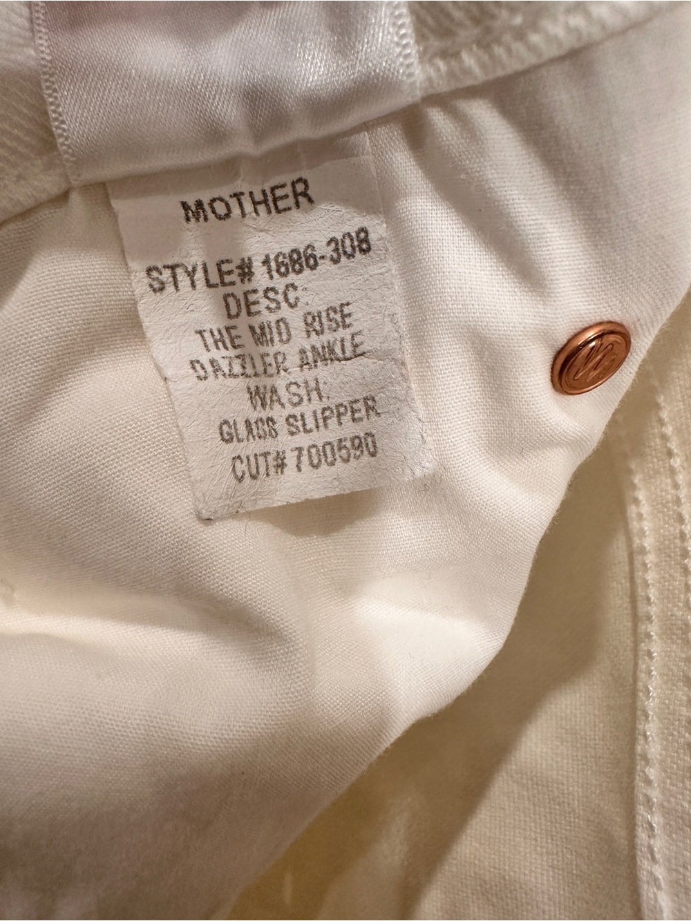 Mother Mid rise dazzler glass slipper wash size 29 - Picture 5 of 6